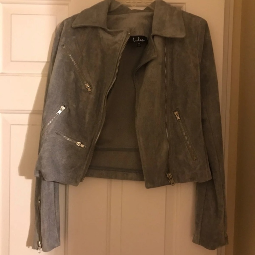 NWOT lulus grey Moto jacket